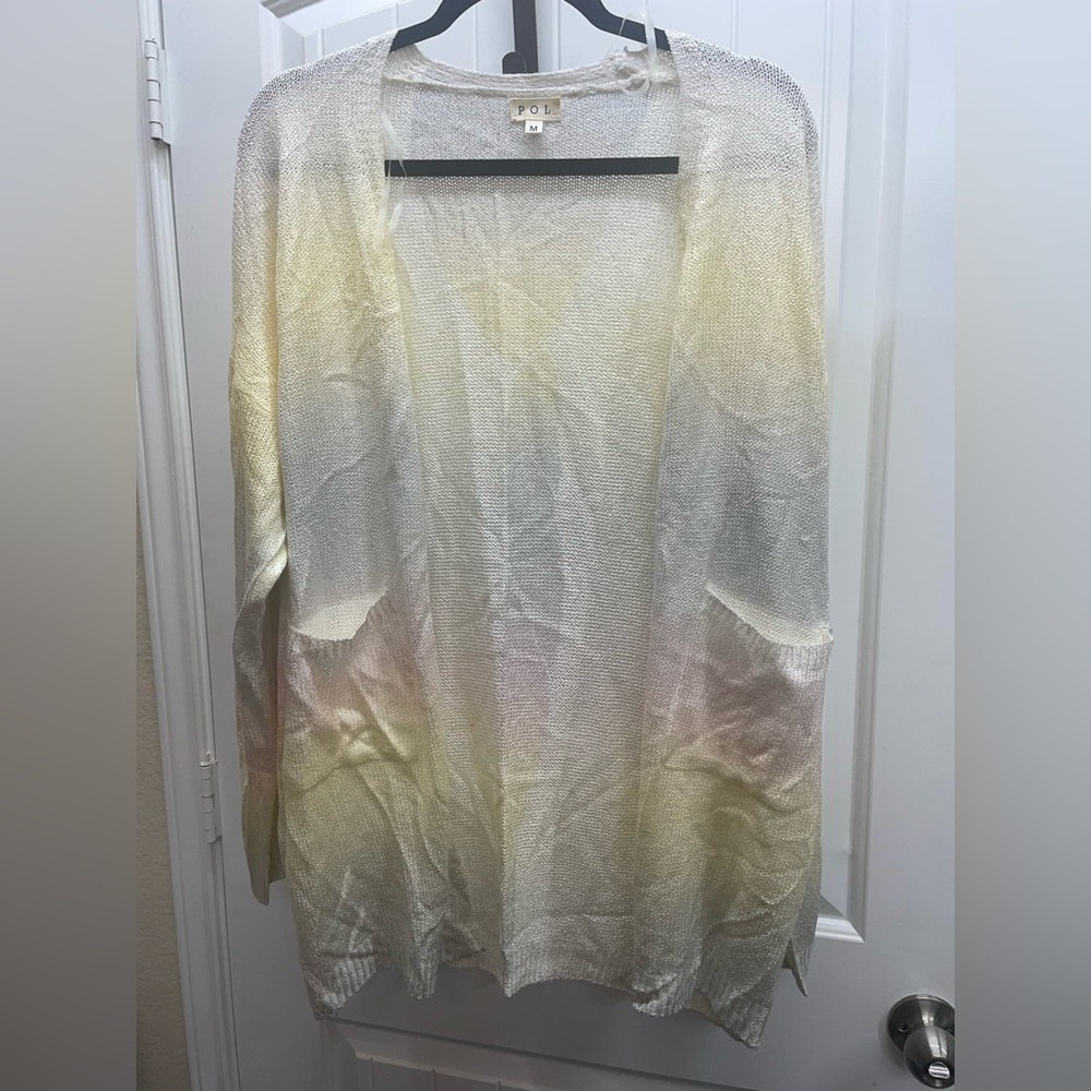 New POL Open lightweight rainbow Cardigan Size Medium - New without tags!